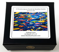 Fishing Lures (51 Piece Mini Wooden Jigsaw Puzzle) - Nautilus Puzzles - Wooden Jigsaw Puzzles For Adults