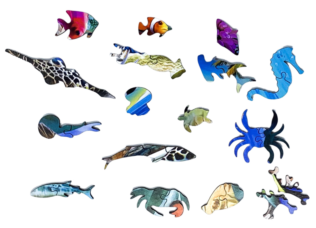 Turtle Beach (475 Piece Turtle Wooden Jigsaw Puzzle) - Nautilus Puzzles - Wooden Jigsaw Puzzles For Adults