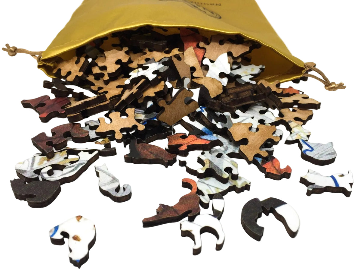 Cat in the Window - 215 Piece Cat Wooden Jigsaw Puzzle - Nautilus Puzzles - Wooden Jigsaw Puzzles For Adults