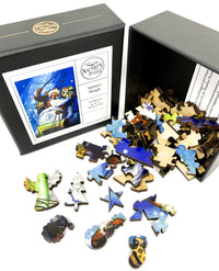 Santa's Sleigh (51 Pieces) Mini Wooden Christmas Puzzle - Nautilus Puzzles - Wooden Jigsaw Puzzles For Adults