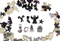 The Giant Christmas Tree (51 Pieces) Mini Wooden Christmas Puzzle - Nautilus Puzzles - Wooden Jigsaw Puzzles For Adults