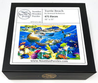 Turtle Beach (475 Piece Turtle Wooden Jigsaw Puzzle) - Nautilus Puzzles - Wooden Jigsaw Puzzles For Adults