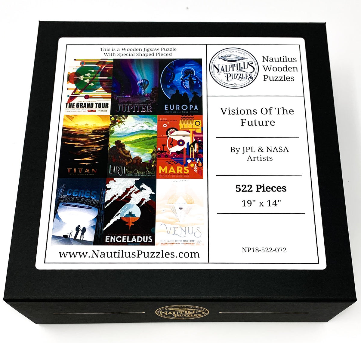 Visions of the Future by JPL and NASA (522 Piece Wooden Jigsaw Puzzle) - Nautilus Puzzles - Wooden Jigsaw Puzzles For Adults