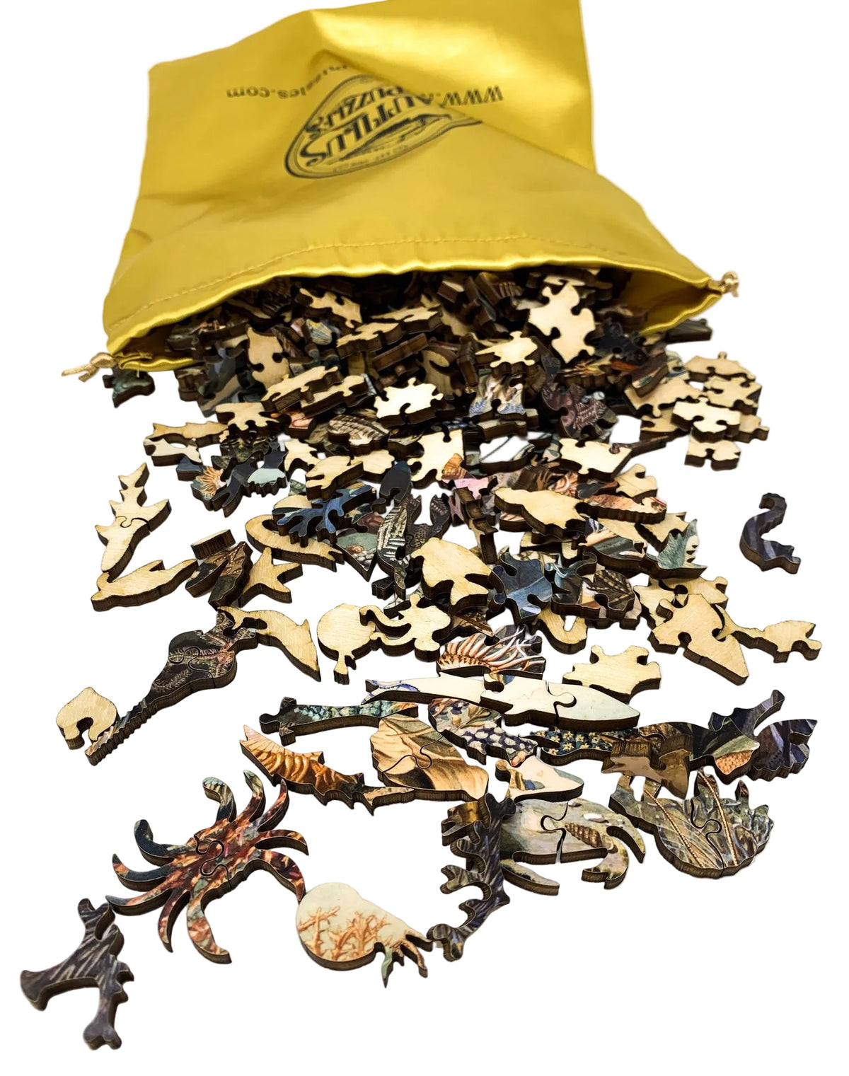 Ocean Life by James M. Sommerville (475 Piece Ocean Wooden Jigsaw Puzzle) - Nautilus Puzzles - Wooden Jigsaw Puzzles For Adults