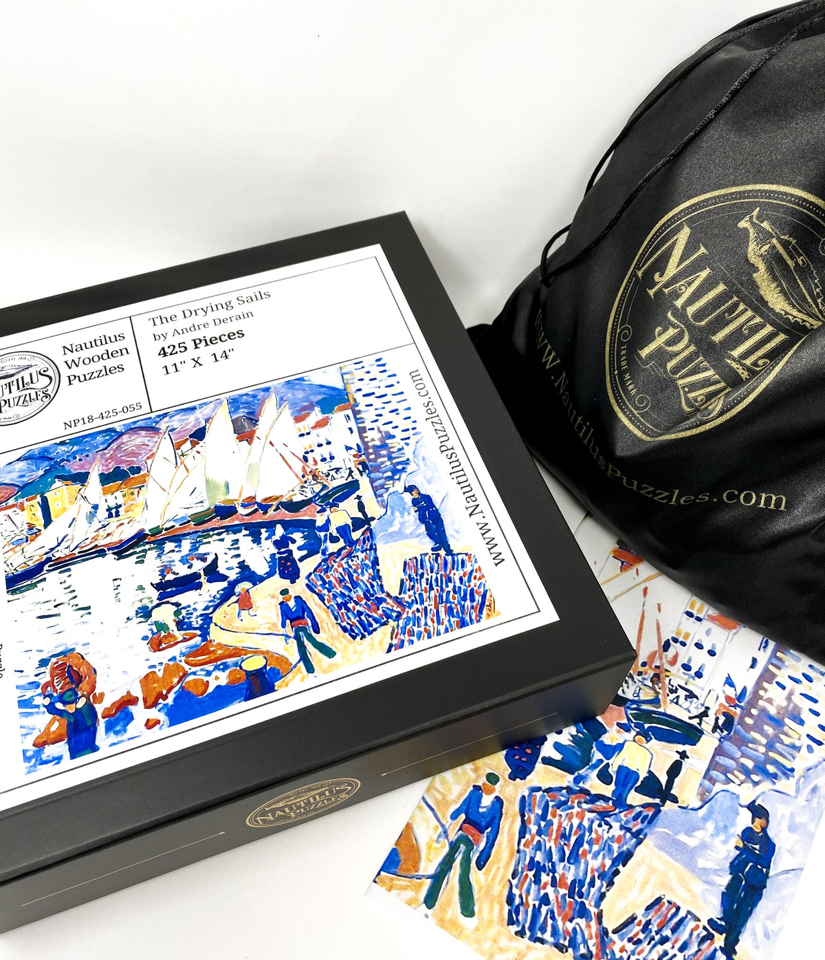The Drying Sails (425 Pieces) by Andre Derain, Wooden Jigsaw Puzzle - Nautilus Puzzles - Wooden Jigsaw Puzzles For Adults