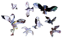 Field Birds (50 Piece Mini Wooden Jigsaw Puzzle) - Nautilus Puzzles - Wooden Jigsaw Puzzles For Adults