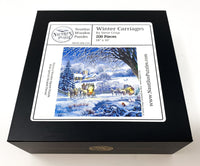 Winter Carriages - 200 Piece Winter Wooden Jigsaw Puzzle - Nautilus Puzzles - Wooden Jigsaw Puzzles For Adults