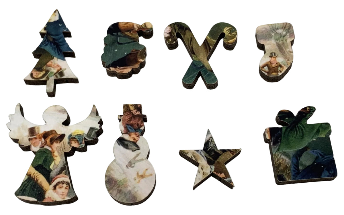 A Merry Christmas from the Pears' Annual (51 Piece Mini Christmas Wooden Puzzle) - Nautilus Puzzles - Wooden Jigsaw Puzzles For Adults