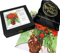 Vase with Red Poppies and Daisies, 1890 by Van Gogh (120 Piece Wooden Jigsaw Puzzle) - Nautilus Puzzles - Wooden Jigsaw Puzzles For Adults