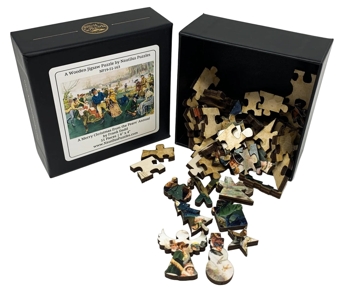 A Merry Christmas from the Pears' Annual (51 Piece Mini Christmas Wooden Puzzle) - Nautilus Puzzles - Wooden Jigsaw Puzzles For Adults