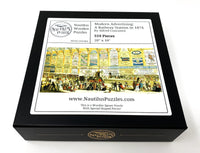 Modern Advertising: A Railway Station in 1874 (519 Pieces) Wooden Jigsaw Puzzle - Nautilus Puzzles - Wooden Jigsaw Puzzles For Adults