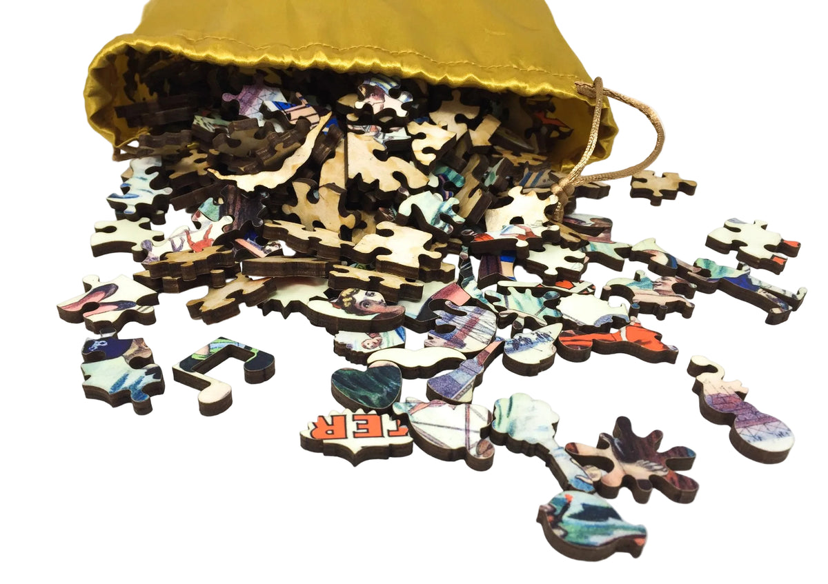 The Great Coney Island Water Carnival - 500 Piece Wooden Jigsaw Puzzle - Nautilus Puzzles - Wooden Jigsaw Puzzles For Adults