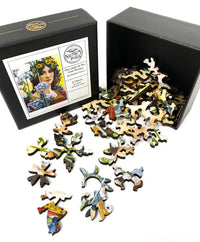 Our Lady Of The Cow Parsley (47 Pieces) By Elizabeth Sonrel, Mini Wooden Jigsaw Puzzle - Nautilus Puzzles - Wooden Jigsaw Puzzles For Adults