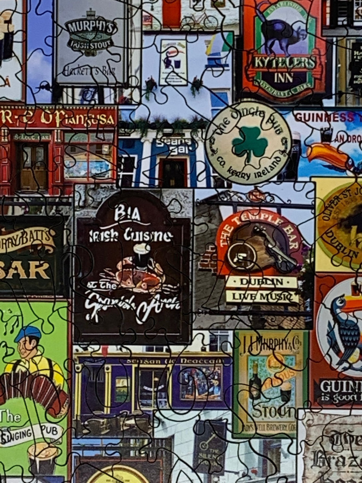 Irish Pubs (201 Piece Wooden Jigsaw Puzzle) - Nautilus Puzzles - Wooden Jigsaw Puzzles For Adults
