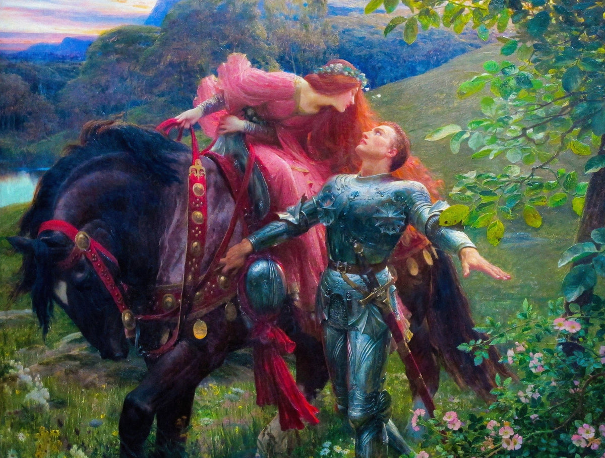 La Belle Dame sans Merci by Sir Francis Dicksee (437 Piece Wooden Jigsaw Puzzle) - Nautilus Puzzles - Wooden Jigsaw Puzzles For Adults