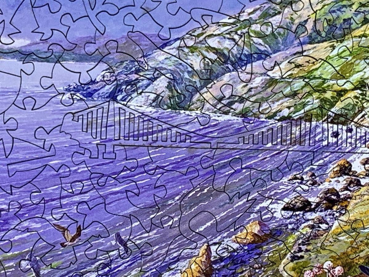 Marin Headlands, National Recreation Area (475 Piece Wooden Jigsaw Puzzle) - Nautilus Puzzles - Wooden Jigsaw Puzzles For Adults