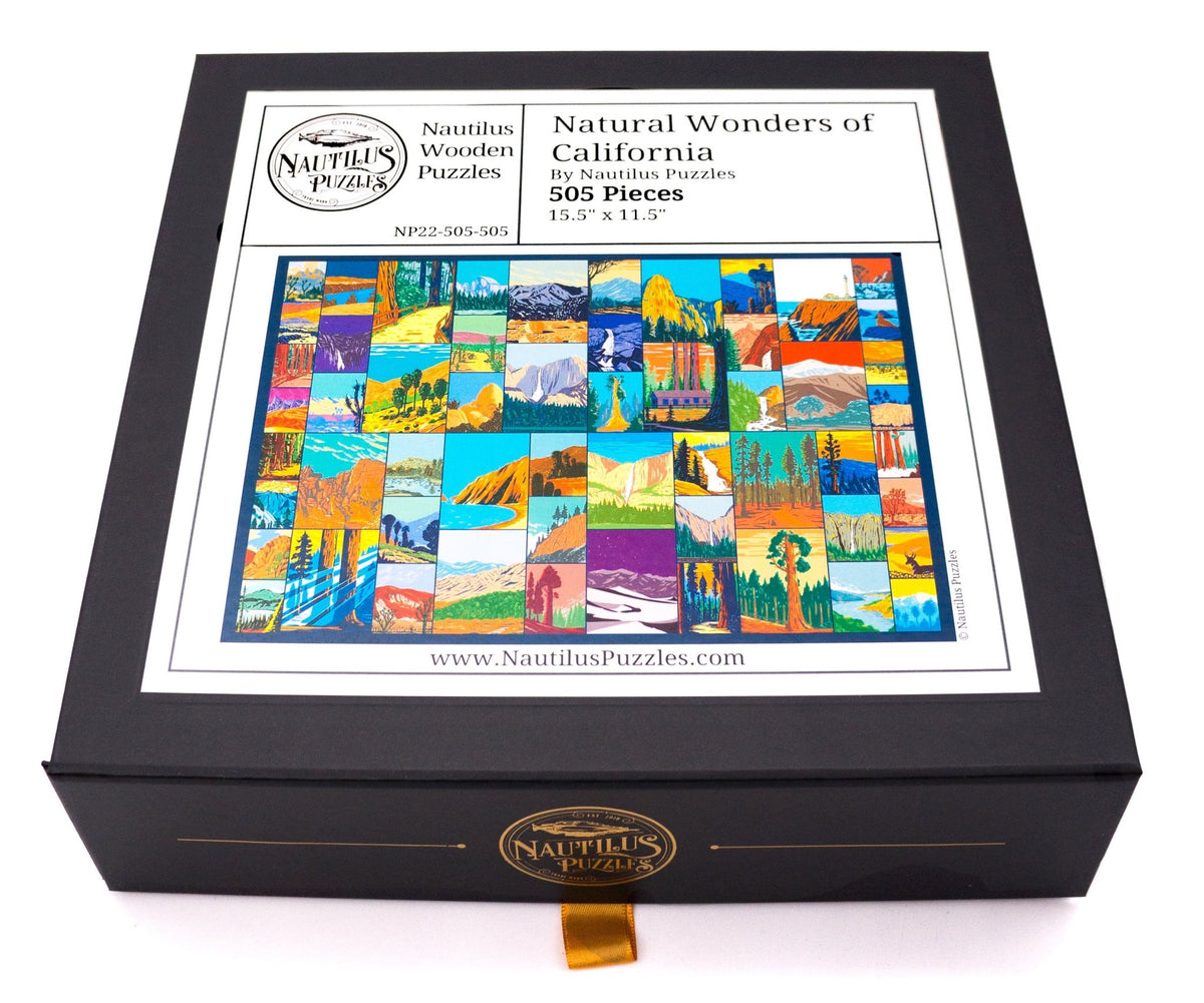 Natural Wonders of California - 505 Piece Wooden Jigsaw Puzzle - Nautilus Puzzles - Wooden Jigsaw Puzzles For Adults