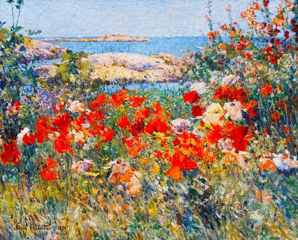 Poppies, Isles of Shoals, Maine by Childe Hassam (380 Piece Wooden Jigsaw Puzzle) - Nautilus Puzzles - Wooden Jigsaw Puzzles For Adults