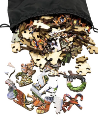 Ice Skaters at Rockefeller Center (249 Piece Wooden Christmas Puzzle) - Nautilus Puzzles - Wooden Jigsaw Puzzles For Adults