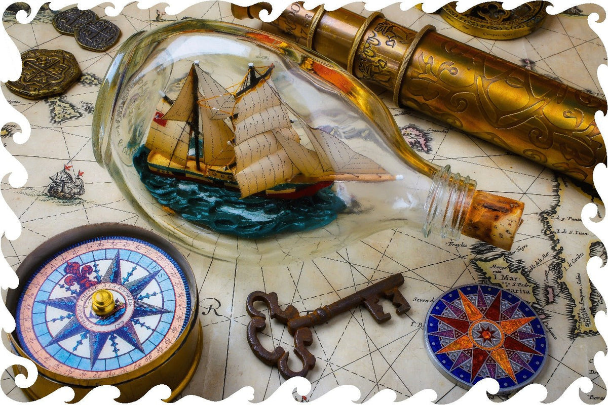 Ship in a Bottle (50 Piece Mini Wooden Jigsaw Puzzle) - Nautilus Puzzles - Wooden Jigsaw Puzzles For Adults