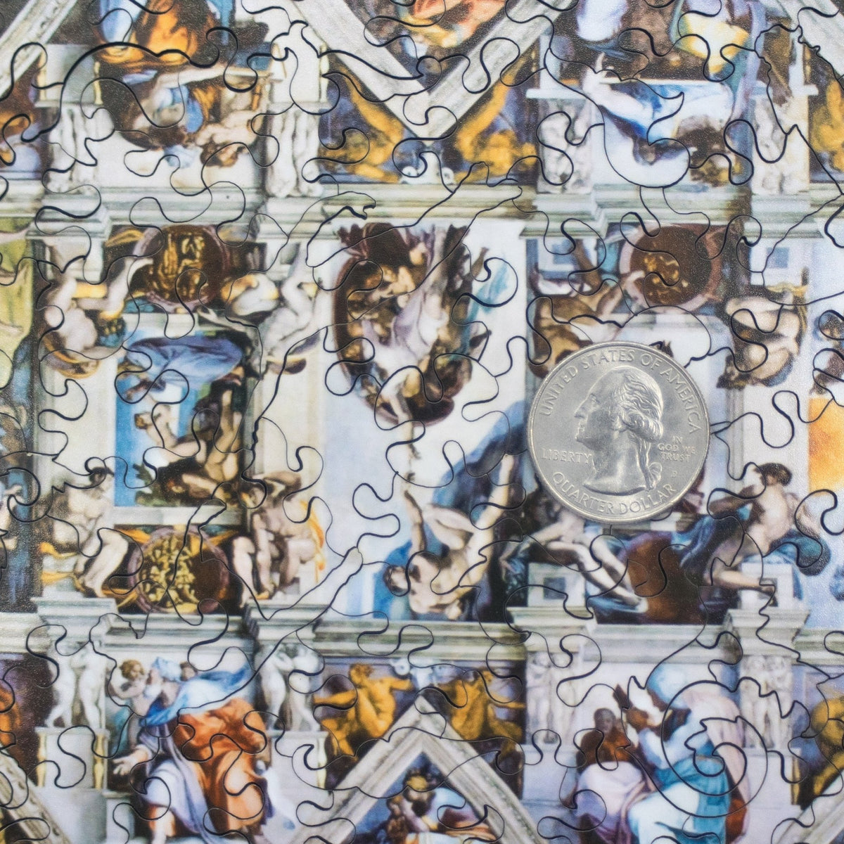 Sistine Chapel Ceiling by Michelangelo (200 Piece Wooden Jigsaw Puzzle) - Nautilus Puzzles - Wooden Jigsaw Puzzles For Adults