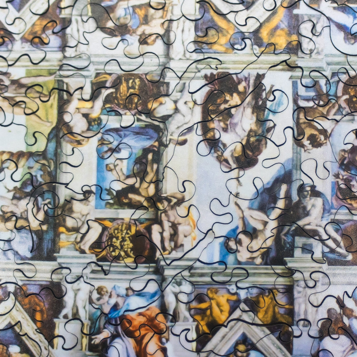 Sistine Chapel Ceiling by Michelangelo (200 Piece Wooden Jigsaw Puzzle) - Nautilus Puzzles - Wooden Jigsaw Puzzles For Adults