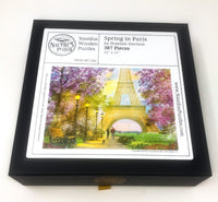Spring in Paris (387 Piece Spring Wooden Jigsaw Puzzle) - Nautilus Puzzles - Wooden Jigsaw Puzzles For Adults