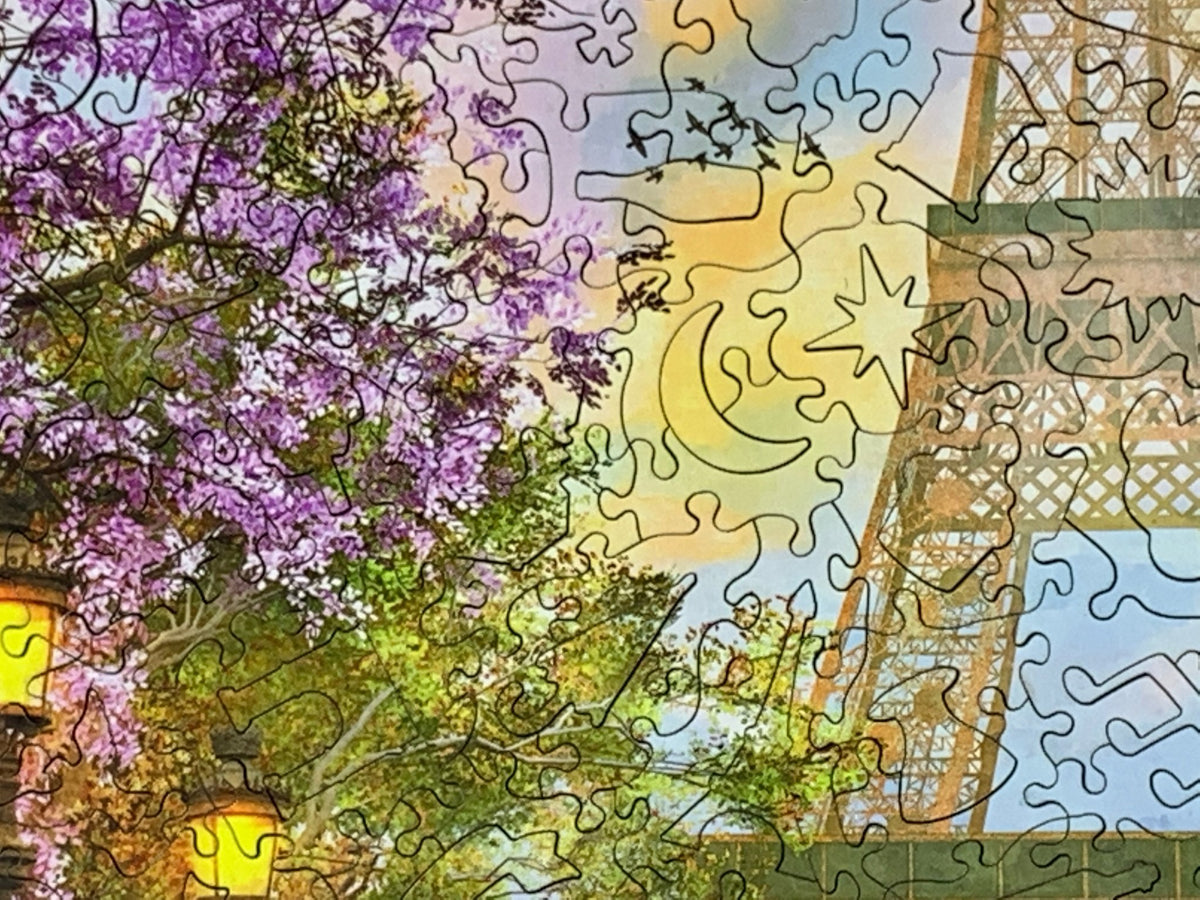 Spring in Paris (387 Piece Spring Wooden Jigsaw Puzzle) - Nautilus Puzzles - Wooden Jigsaw Puzzles For Adults