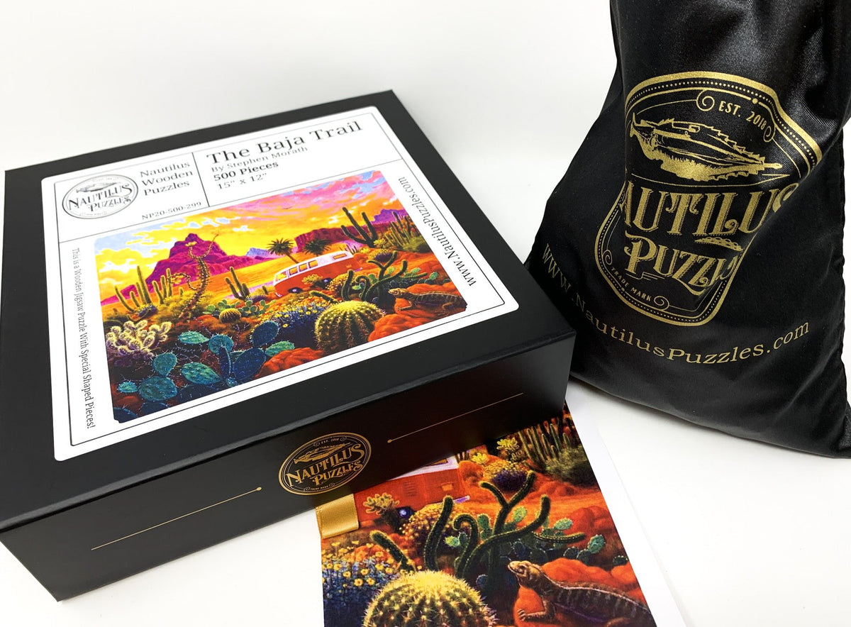 The Baja Trail (500 Piece Wooden Jigsaw Puzzle) - Nautilus Puzzles - Wooden Jigsaw Puzzles For Adults