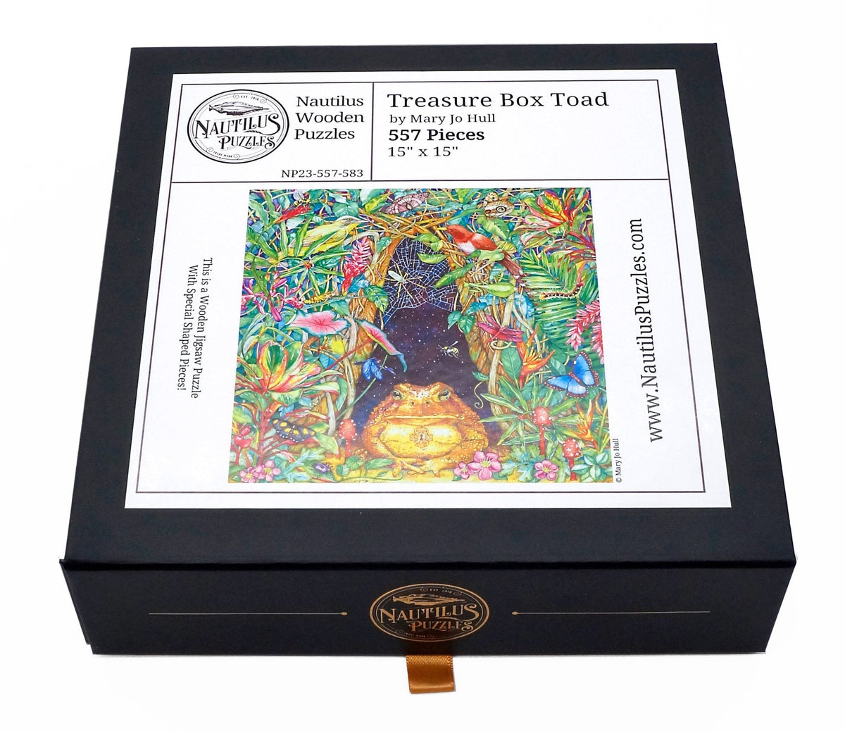 Treasure Box Toad (557 Piece Wooden Jigsaw Puzzle) - Nautilus Puzzles - Wooden Jigsaw Puzzles For Adults