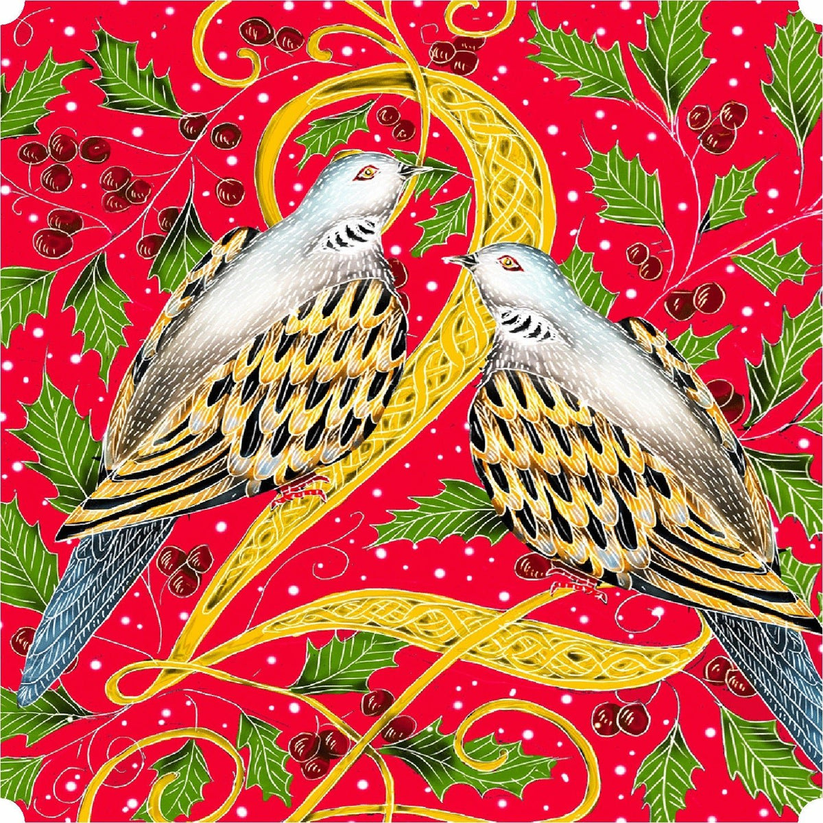 Two Turtle Doves (51 Piece Mini Wooden Jigsaw Puzzle) - Nautilus Puzzles - Wooden Jigsaw Puzzles For Adults