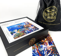 Villas at Bordighera by Claude Monet (464 Piece Wooden Jigsaw Puzzle) - Nautilus Puzzles - Wooden Jigsaw Puzzles For Adults