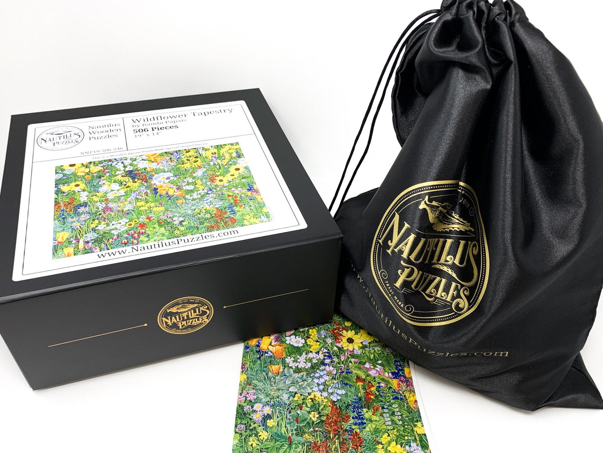 Wildflower Tapestry (506 Piece Wooden Jigsaw Puzzle) - Nautilus Puzzles - Wooden Jigsaw Puzzles For Adults