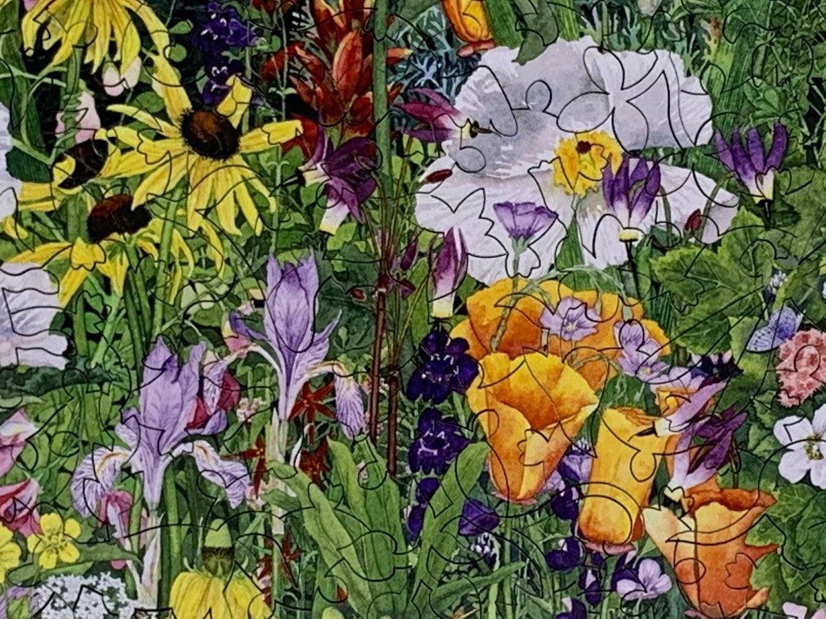 Wildflower Tapestry (506 Piece Wooden Jigsaw Puzzle) - Nautilus Puzzles - Wooden Jigsaw Puzzles For Adults