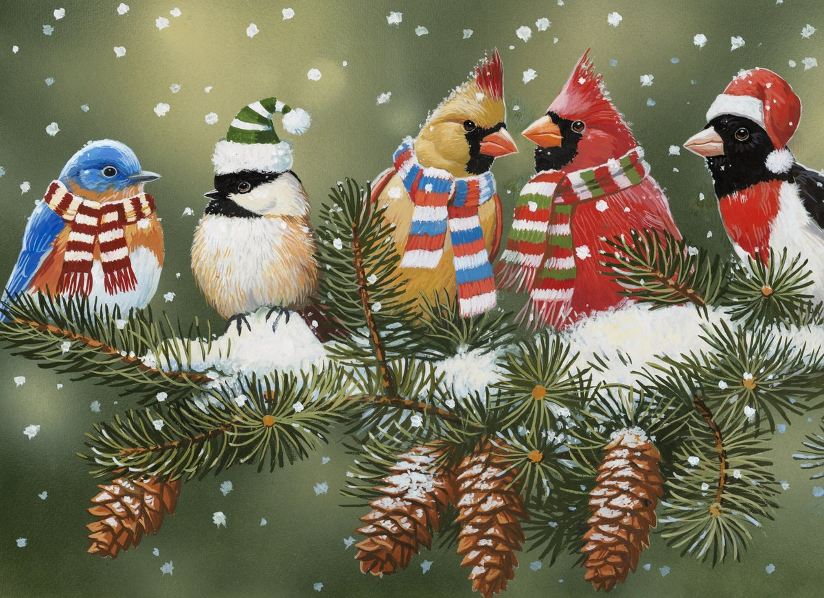 Wrapped Up For Winter (50 Piece Mini Winter Wooden Jigsaw Puzzle) - Nautilus Puzzles - Wooden Jigsaw Puzzles For Adults