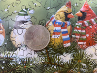 Wrapped Up For Winter (50 Piece Mini Winter Wooden Jigsaw Puzzle) - Nautilus Puzzles - Wooden Jigsaw Puzzles For Adults